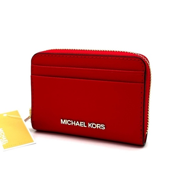 Michael Kors Medium ZA Card Case Wallet Dark Sangria (NWT) - Picture 3 of 8